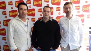 Radio Scoop (Left : Laurent Ripoll /   Center : David Tartar   / Right : Alain Liberty : General director of the program)